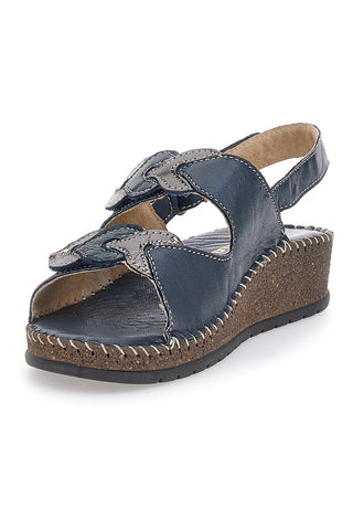 Sandali Navy Sling-back z velcro zaponko Pittarello 42063
