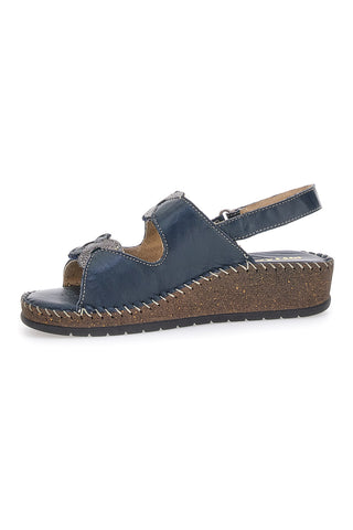 Sandali Navy Sling-back z velcro zaponko Pittarello 42063