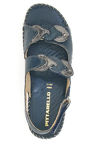 Sandali Navy Sling-back z velcro zaponko Pittarello 42063