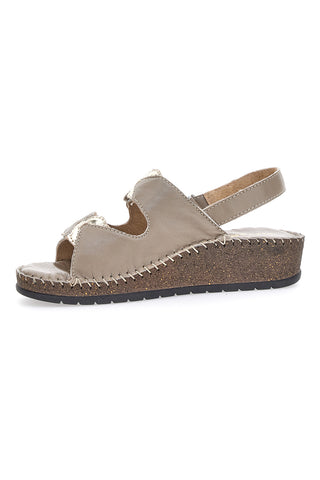 Sandali Taupe Sling-back z velcro Pittarello 42063