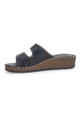 Črne copate Comfort Vera Pelle Pittarello 42062