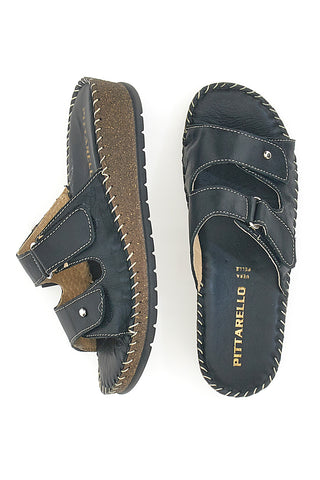 Črne copate Comfort Vera Pelle Pittarello 42062