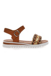 Sandali Cognac con Cinturino Prodotto Italiano Plocadi 021
