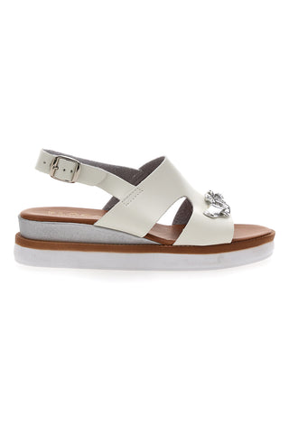 Bele sandale Platform Made Italy Plocadi 3002