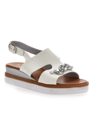 Bele sandale Platform Made Italy Plocadi 3002