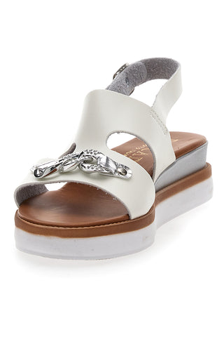 Bele sandale Platform Made Italy Plocadi 3002