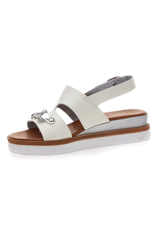 Bele sandale Platform Made Italy Plocadi 3002
