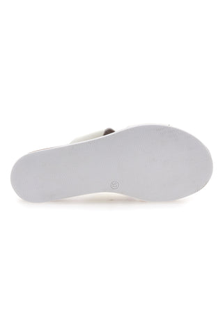 Bele sandale Platform Made Italy Plocadi 3002