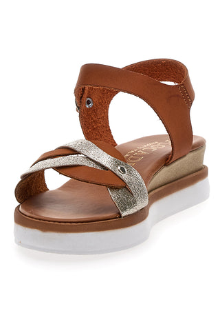 Rjave sandale s platformo 4,5 cm Plocadi 30017