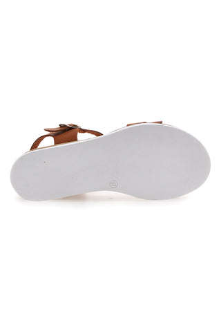 Rjave sandale s platformo 4,5 cm Plocadi 30017