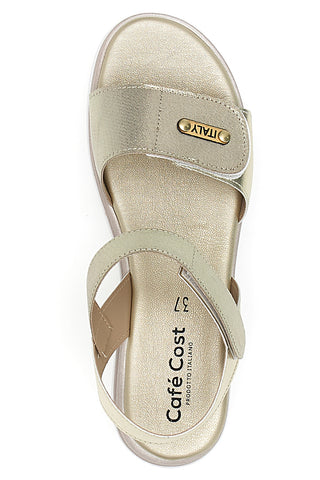 Sandali Platino z velcro trakovi Cafe'Cost 5010