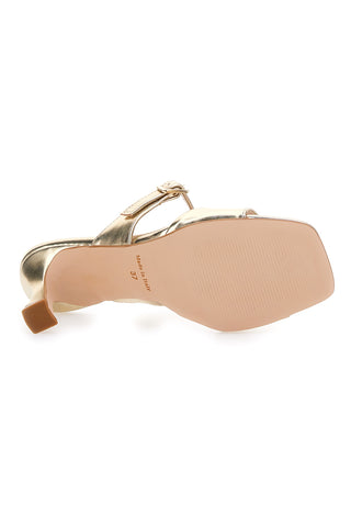 Sandali Mules Oro Con Tacco Pittarello Glam 3631