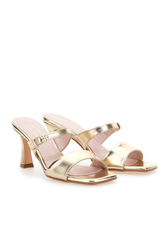 Sandali Mules Oro Con Tacco Pittarello Glam 3631