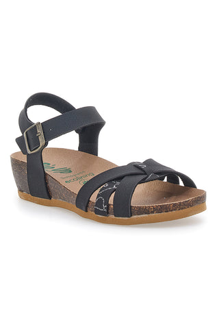 Črni sandali z zaponko Bio Up 22307