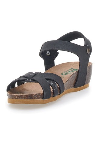 Črni sandali z zaponko Bio Up 22307