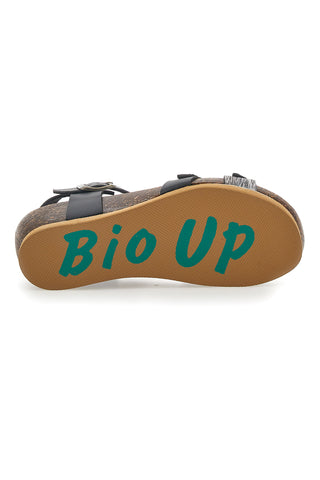 Sandali z zaponkami, črni Bio Up 22310
