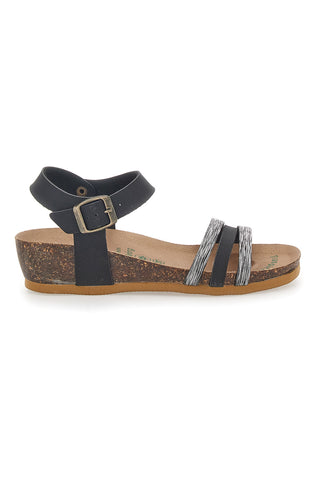 Črni sandali z zaponko Bio Up 22308