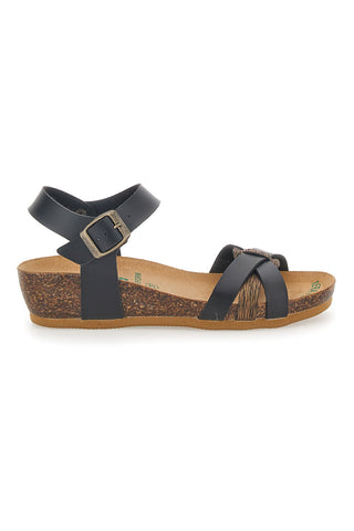 Sandali z zaponkami, črni Bio Up 22310