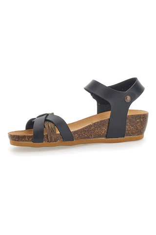 Sandali z zaponkami, črni Bio Up 22310