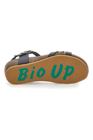 Sandali z zaponkami, črni Bio Up 22310