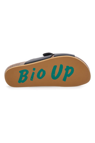 Črne copate z naravnim podplatom Naturform Made in Italy Bio Up 26414