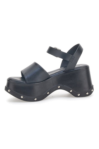 Črni usnjeni sandali Platform Pittarello 5777