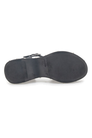 Črni usnjeni sandali Platform Pittarello 5777
