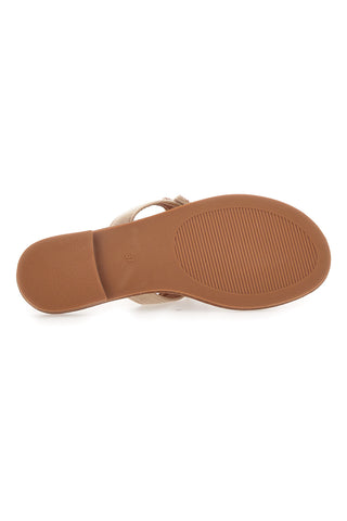 Rjave japonke z biseri Fun Beach 468