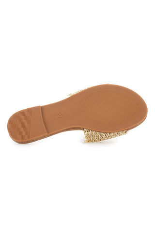 Bele natikače Flat Beige Fun Beach 470