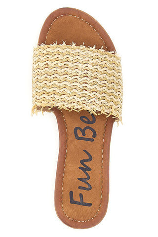 Bele natikače Flat Beige Fun Beach 470