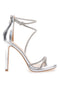 Srebrni sandali s peto 12 cm First Lady 411
