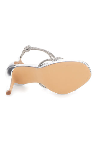 Srebrni sandali s peto 12 cm First Lady 411
