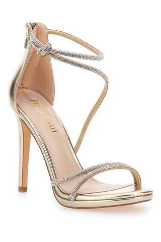Sandali Oro s peto 12 cm First Lady 411