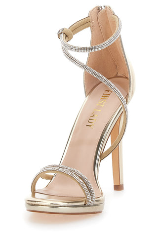 Sandali Oro s peto 12 cm First Lady 411