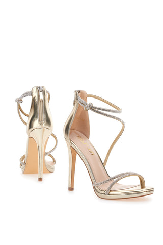 Sandali Oro s peto 12 cm First Lady 411