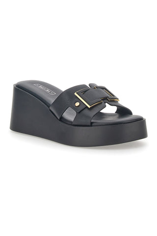 Črne natikače Platform Rock'n Doll 390275