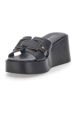 Črne natikače Platform Rock'n Doll 390275