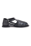 Črni sandali Fisherman s ploščato podplatom Pittarello Look 5022
