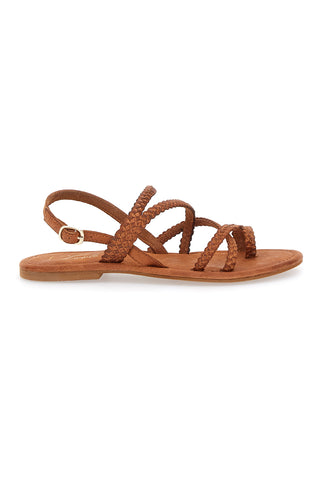 Rjave sandale iz prave usnje Pittarello Look 5024