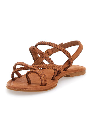 Rjave sandale iz prave usnje Pittarello Look 5024