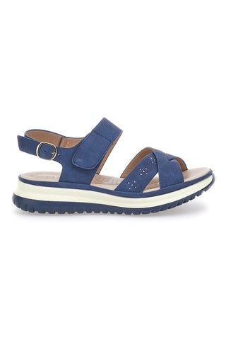 Sandali Navy Con Cinturino Slingback Mio Tempo Mina412