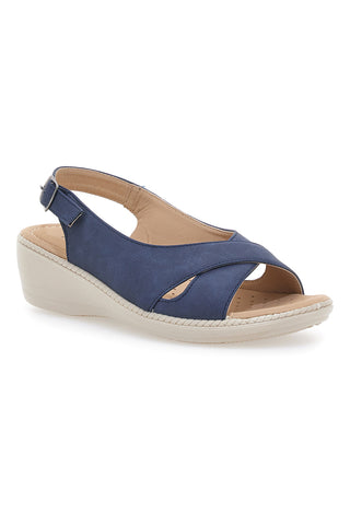 Sandali Navy Slingback Con Platform Mio Tempo MIN9180