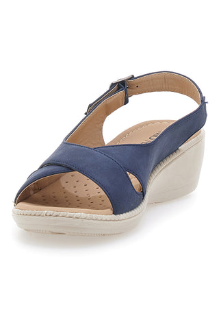 Sandali Navy Slingback Con Platform Mio Tempo MIN9180