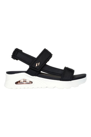 Črni veganski sandali z velcro trakom Skechers Uno - Summer Stand2