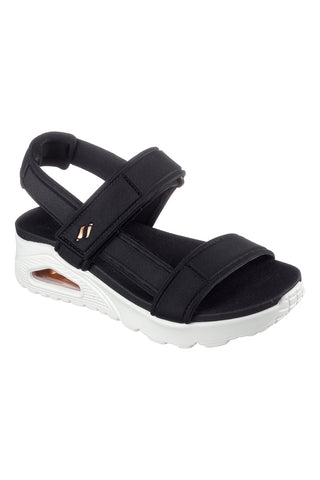 Črni veganski sandali z velcro trakom Skechers Uno - Summer Stand2
