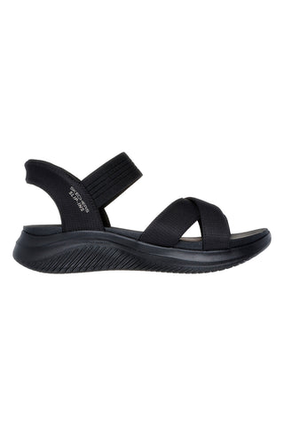 Črne veganske sandale Slingback Skechers Ultra Flex 3.0 - Never Better