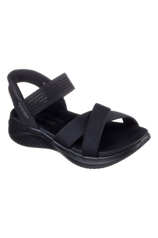 Črne veganske sandale Slingback Skechers Ultra Flex 3.0 - Never Better