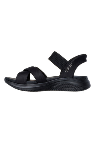 Črne veganske sandale Slingback Skechers Ultra Flex 3.0 - Never Better