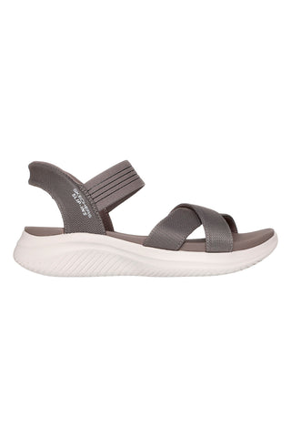 Veganske sive sandale Skechers Ultra Flex 3.0 - Never Better