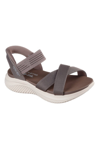 Veganske sive sandale Skechers Ultra Flex 3.0 - Never Better